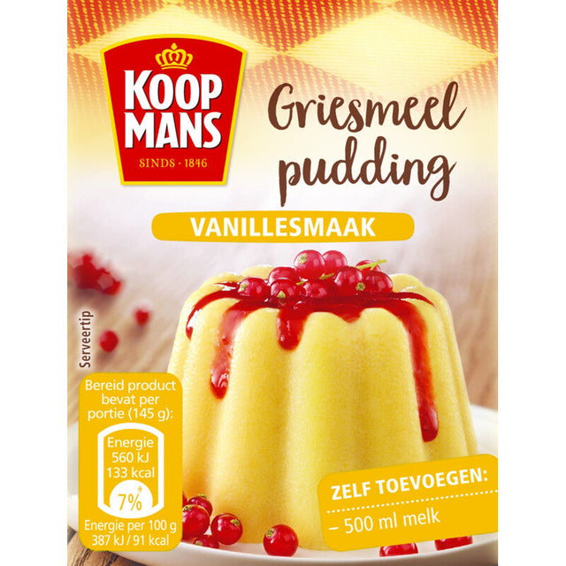Koopmans Griesmeelpudding Vanilla Flavour Dessert mix 80g