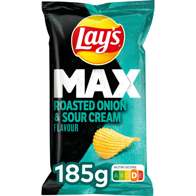 Lay's Max roasted onion & sour cream Potato chips 185g