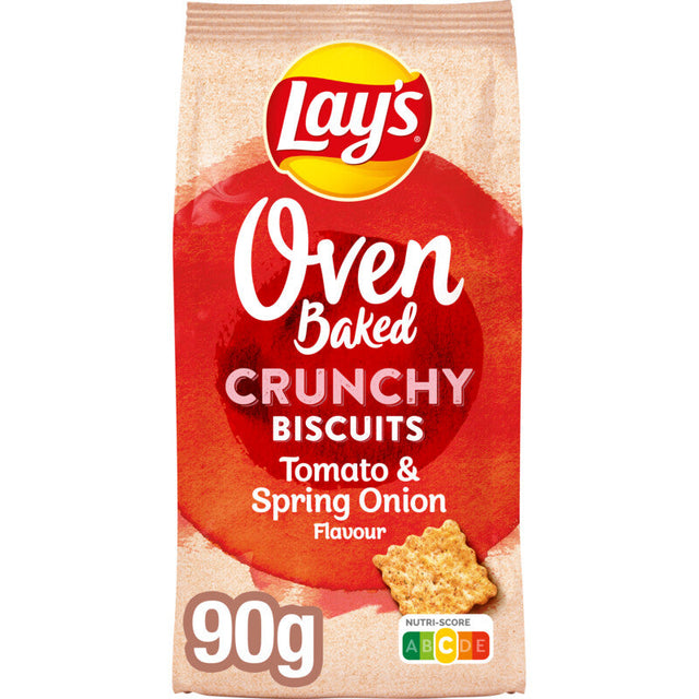 Lay's Oven baked crunchy biscuits tomato onion Potato chips 90g
