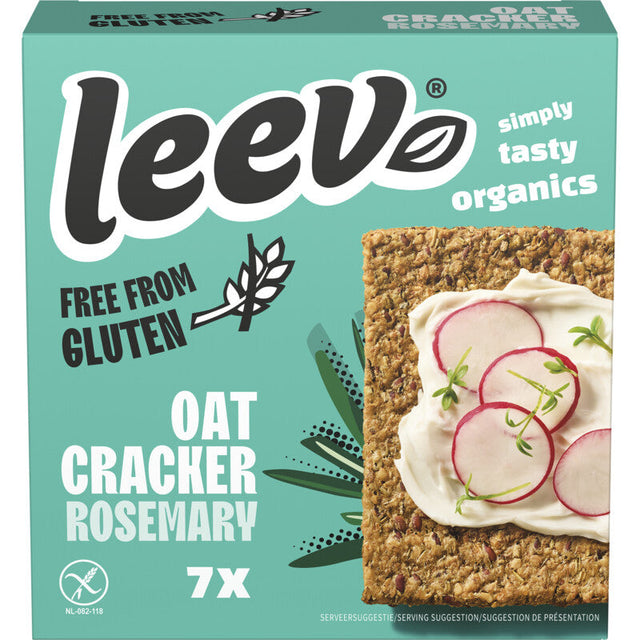 Leev Havercrackers Rosemary Gluten-Free Crackers and savoury biscuits 100g