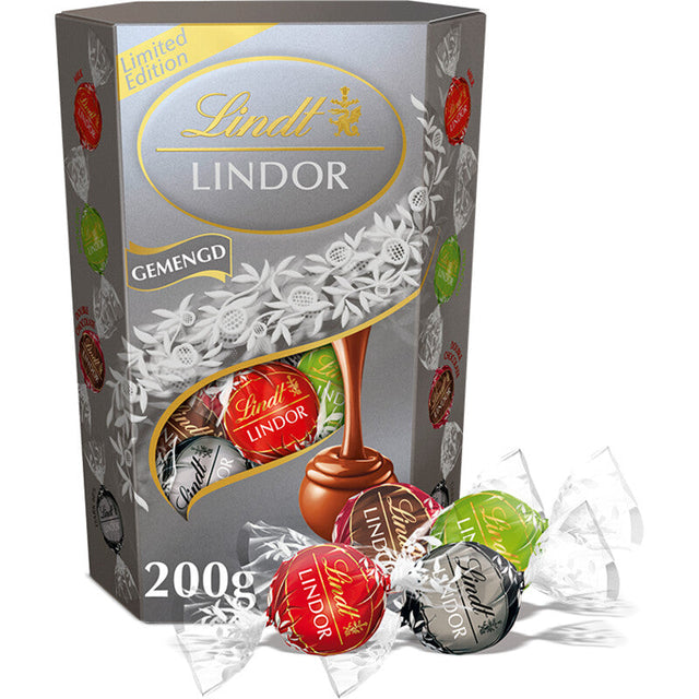 Lindt Lindor Mixed Chocolate bonbons zilver 200g