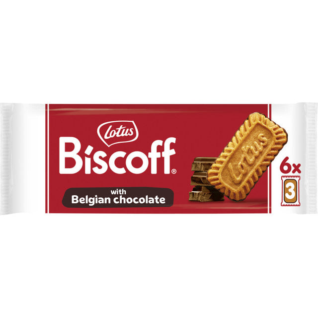 Lotus Biscoff Speculoos Belgian chocolate Biscuits 132g