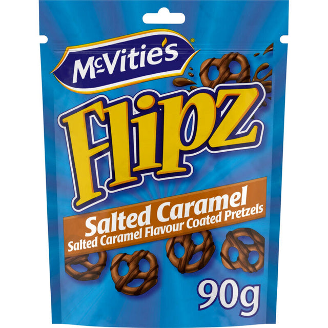 McVities Flipz salted caramel chocolate pretzels 90g