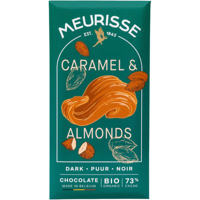 Meurisse Caramel & almonds dark chocolate 100g