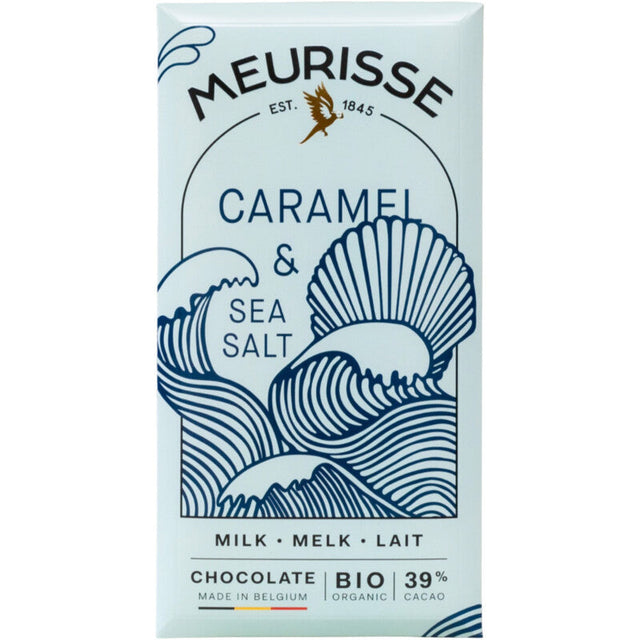 Meurisse Milk chocolate with caramel & sea salt 100g