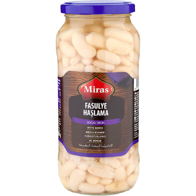Miras Cooked wite Beans 570g