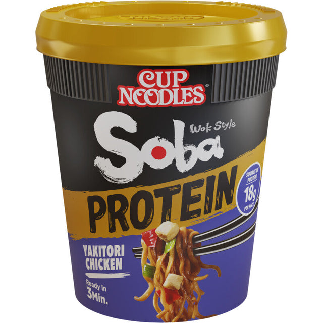 Nissin Soba cup noodle protein yakitori chicken 90g