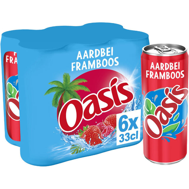 Oasis Strawberry Raspberry Fruit drink 6 × 330ml