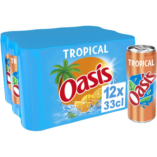 Oasis Tropical Fruit drink 12 × 330ml
