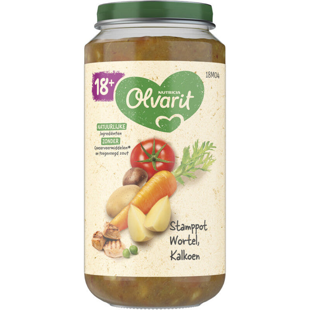 Olvarit Dutch Potato Mash Carrot Turkey 18m+ Baby food 250g
