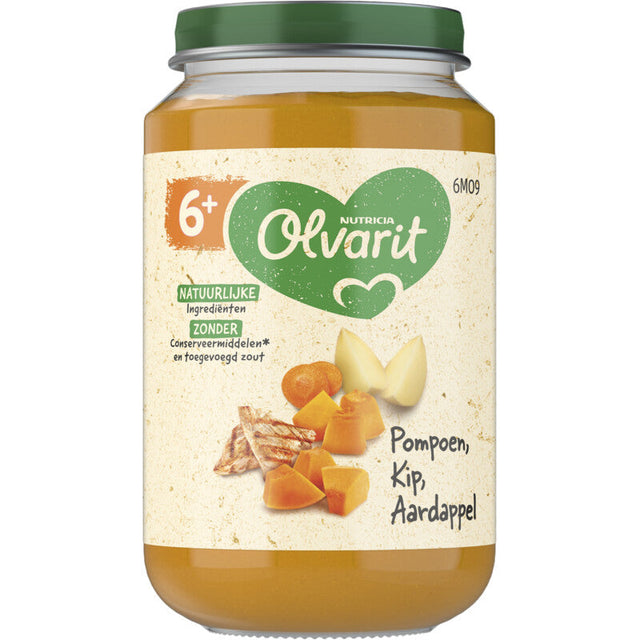 Olvarit Pumpkin Chicken Potato 6m+ Baby food 200g