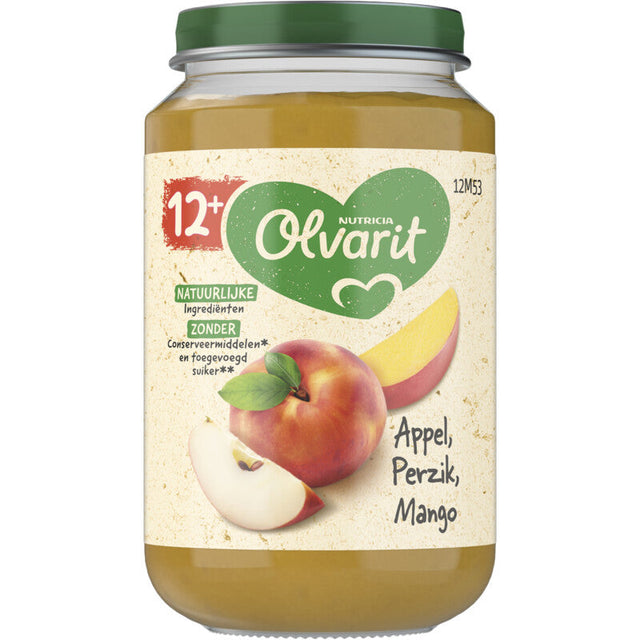 Olvarit Apple Peach mango 12m+ Baby food 200g