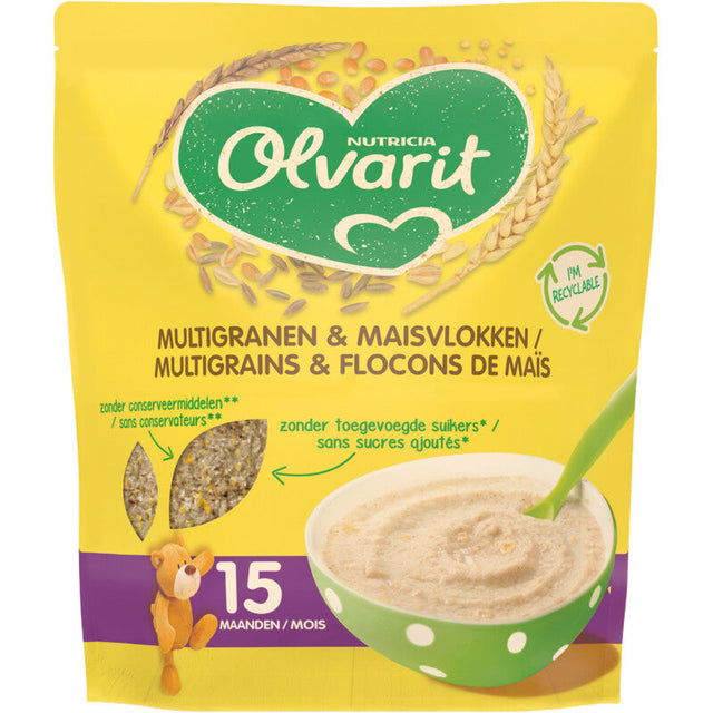 Olvarit Multigrain & Corn Flakes 15m+ Baby food 200g