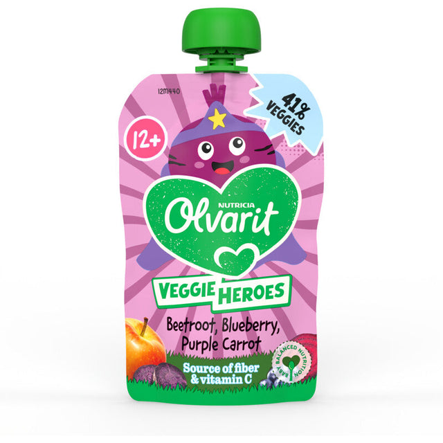 Olvarit Veggie heroes beetroot, blue berry 12m+ Baby food 100g