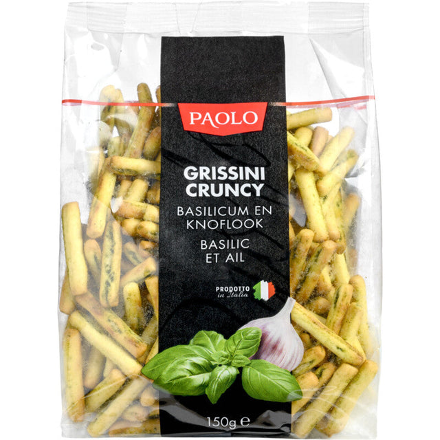 Paolo Cruncy stick Garlic & Basil Savoury snacks 150g