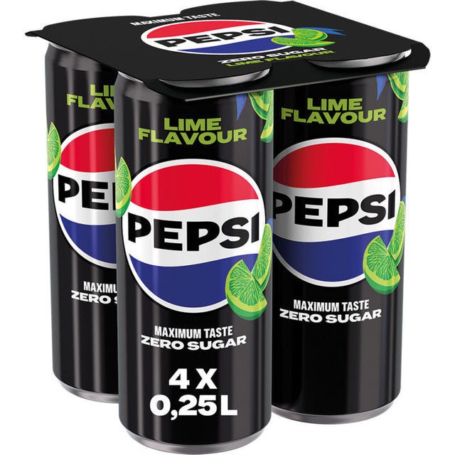Pepsi Zero sugar lime Cola 4 × 250ml