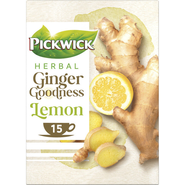 Pickwick Ginger goodness lemon Herbal Tea 26g