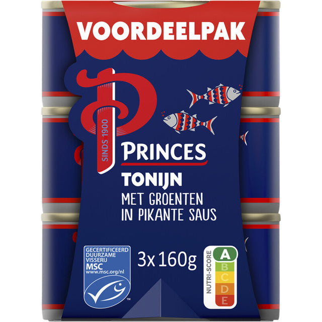Princes Tuna Chunks Vegetable pikant Value Pack 480g
