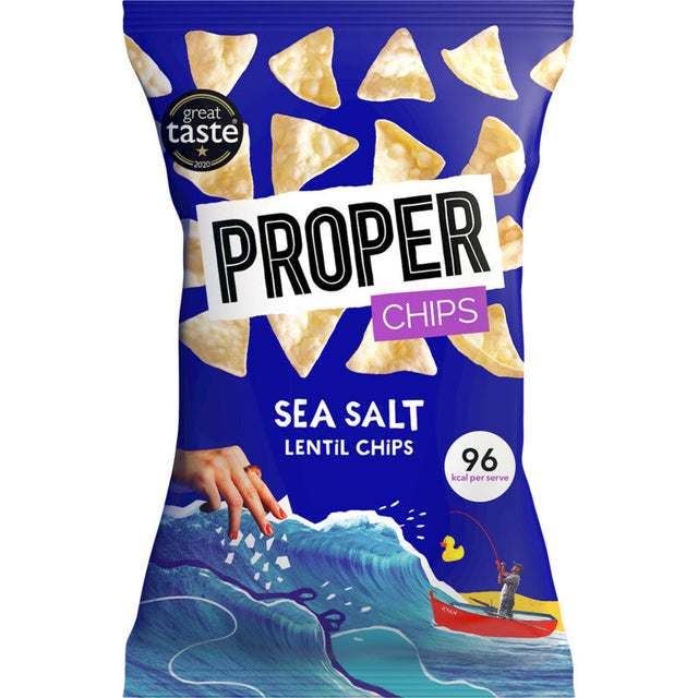 Proper Sea salt lentil chips 85g
