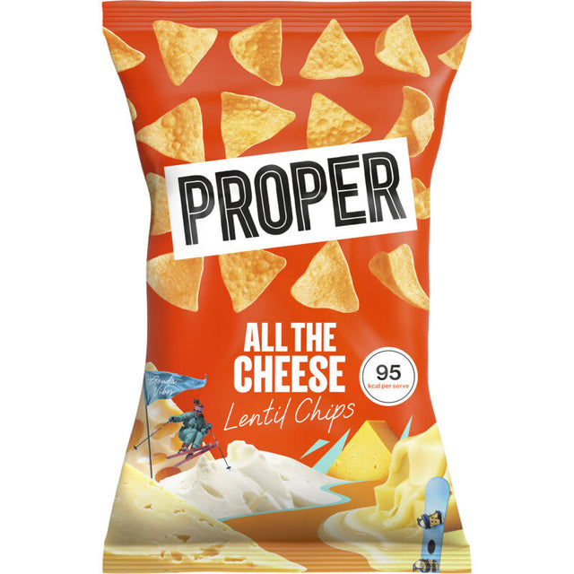 Proper All the cheese lentil chips 85g