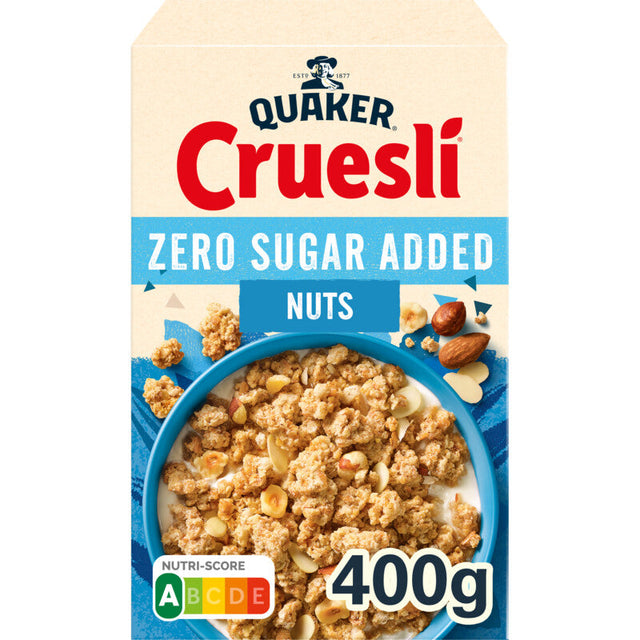 Quaker Cruesli zero sugar added nuts 400g