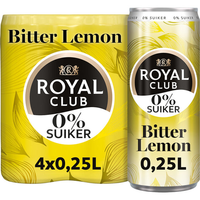 Royal Club Bitter lemon 0% Sugar Drink mixer 4 × 250ml