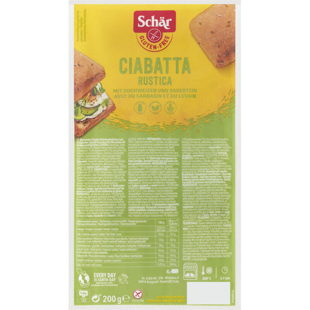 Schär Ciabatta rustica Gluten-Free 200g