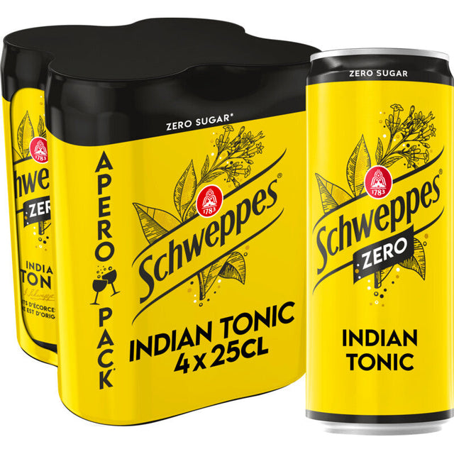 Schweppes Indian tonic zero Drink mixer 4 × 250ml