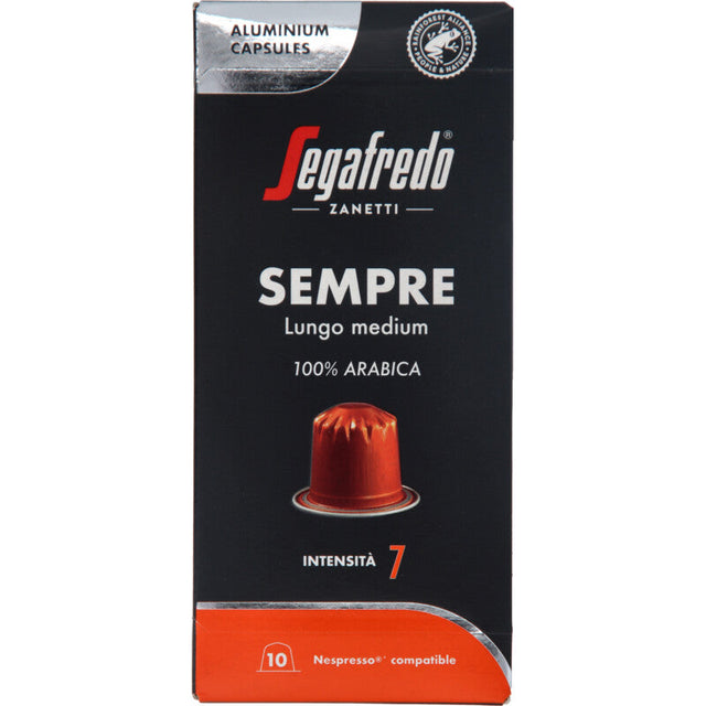 Segafredo Sempre lungo medium 10 capsules 50g