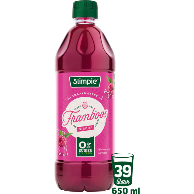 Slimpie Raspberry Syrup 0% Sugar 650g