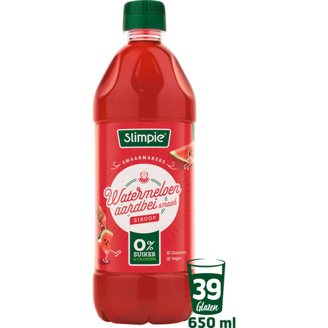Slimpie Watermelon Strawberry Syrup 0% Sugar 650g