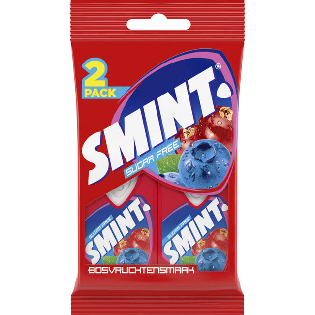Smint Bosvruchtensmaak sugarfree 2-pack Chewing gum 16g