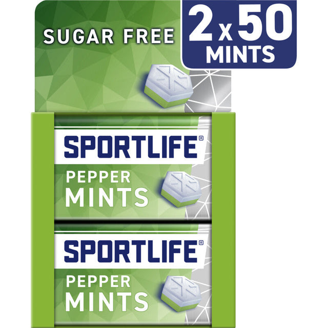Sportlife Peppermint sugar free mints 2-pack 70g