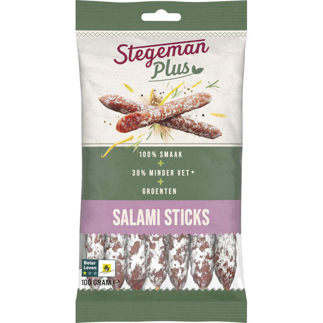 Stegeman Plus salami sticks Cured sausage 100g