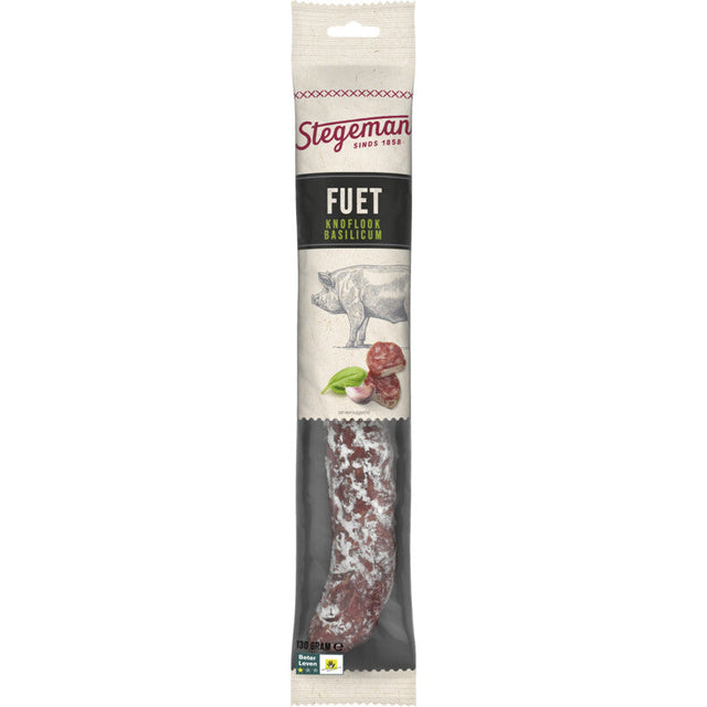 Stegeman Fuet Garlic Basil Cured sausage 130g