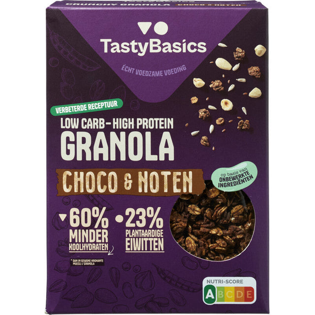 TastyBasics Low carb-high protein granola choco 350g