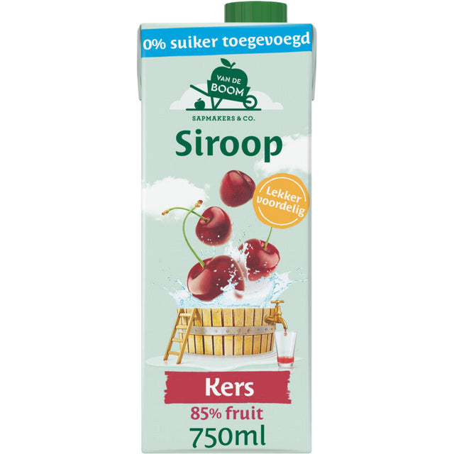 Van de Boom Cherry Syrup 0% Sugar 750ml