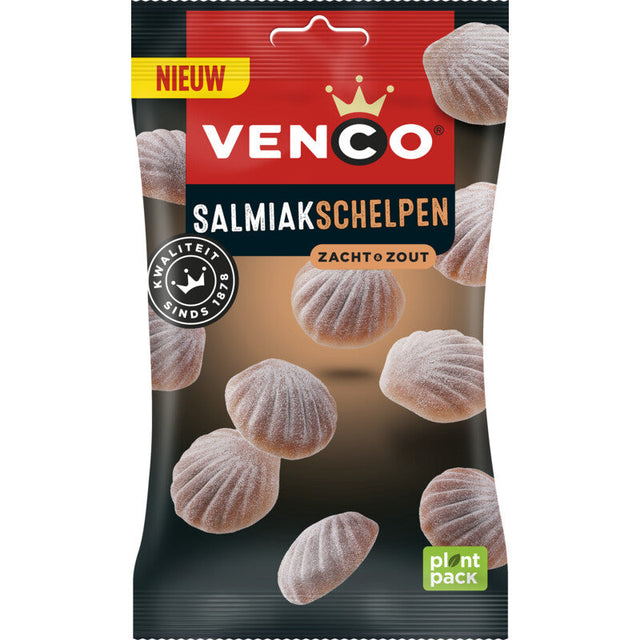 Venco Salmiak Shells Liquorice 180g