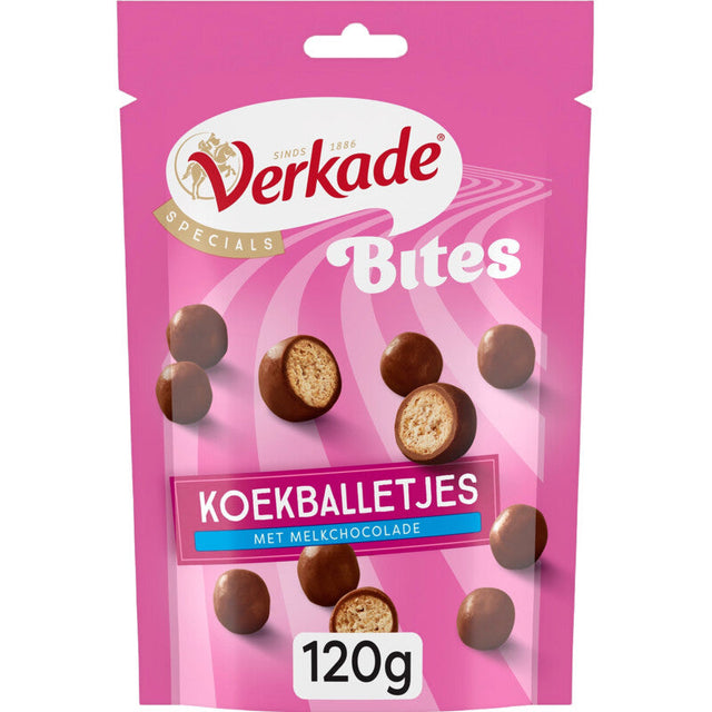 Verkade Bites koekballetjes with Milk Chocolate 120g