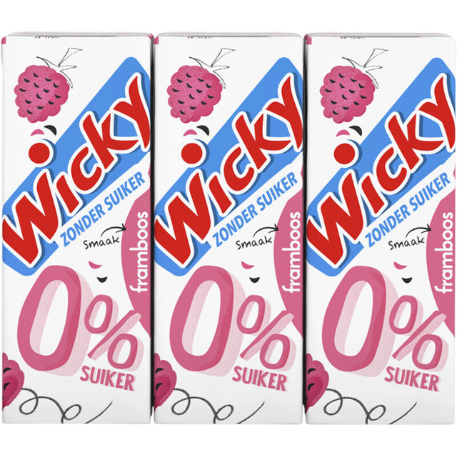 Wicky Raspberry 0% Sugar Fruit drink 6 × 200ml