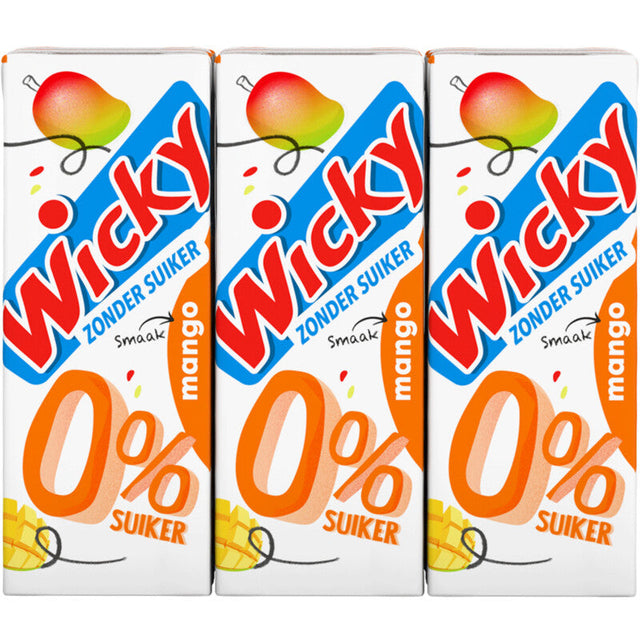 Wicky Mango 0% Sugar Fruit drink 6 × 200ml