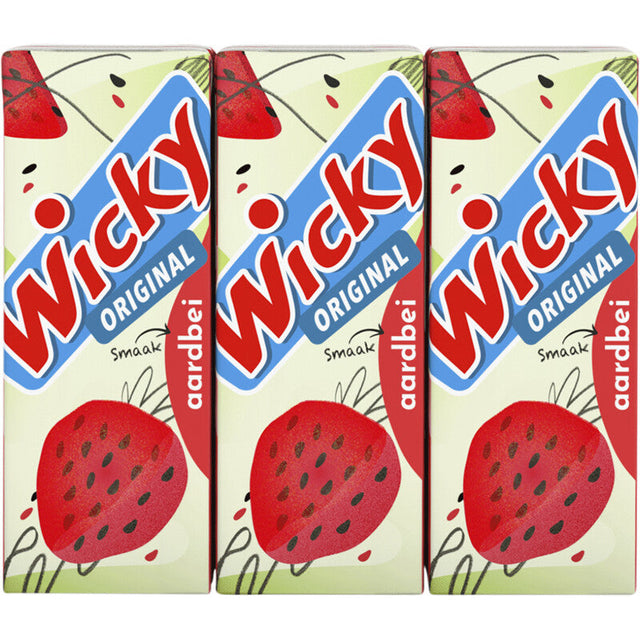 Wicky Strawberry Fruit drink 6 × 200ml