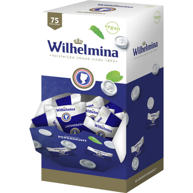 Wilhelmina Dispenser Individually Wrapped Chewing gum 75g