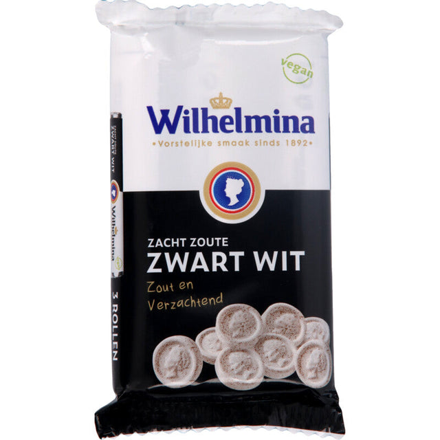 Wilhelmina Black & White Salmiak Sweets Liquorice 117g