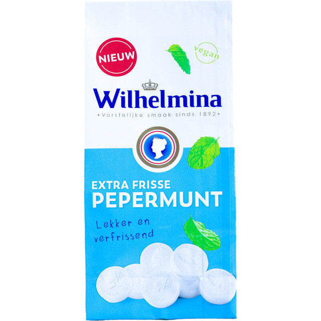 Wilhelmina Extra frisse Peppermints Mint sweets 200g