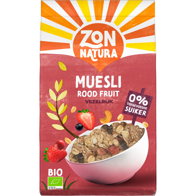 Zonnatura Muesli Red fruit 375g