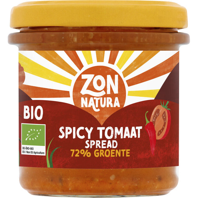 Zonnatura Spicy Tomato spread 72% Vegetable 135g