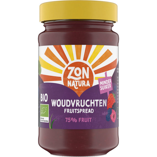 Zonnatura Forest Fruits fruitspread 75% fruit Savoury spread 250g
