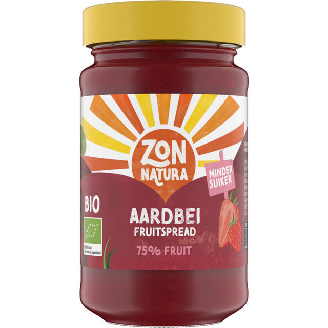 Zonnatura Strawberry fruitspread 75% fruit Savoury spread 250g