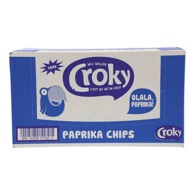 Croky Chips Bell Pepper, Vegetarian-Vegan-Gluten-Free-Lactose-Free 12x100G - Worldwide Delivery - Order Online
